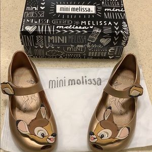 Mini Melissa Bambi Shoe in Gold Size 11
